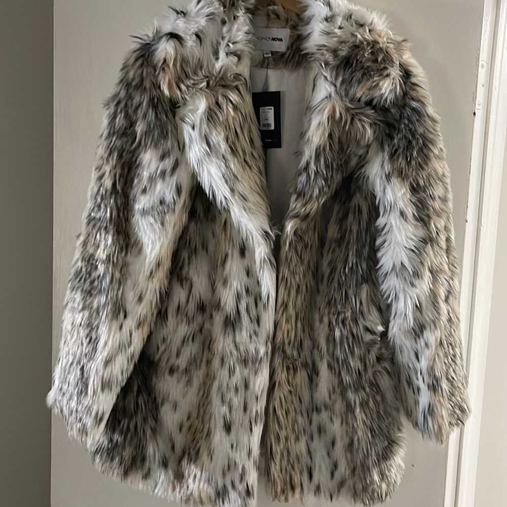 Faux fur coat